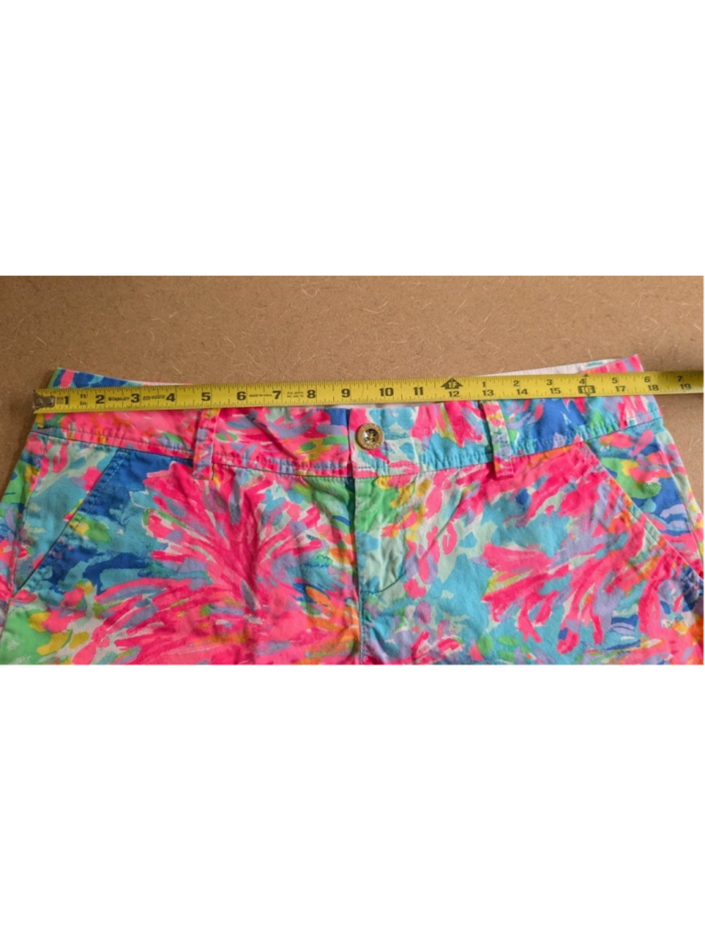 Lilly Pulitzer Pink & Blue Tropical Bermuda Shorts - Picture 8 of 10